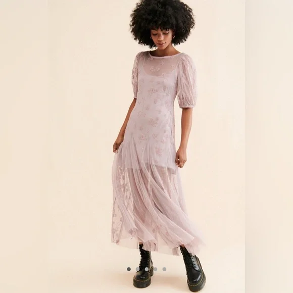 free people embroidered maxi dress Black Embroidered Maxi